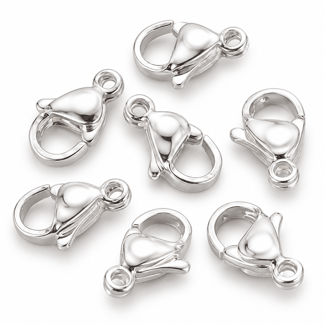 Karabin Lås - Sterling Sølv 925 (9mm) - Uniq Perler - 0001489341