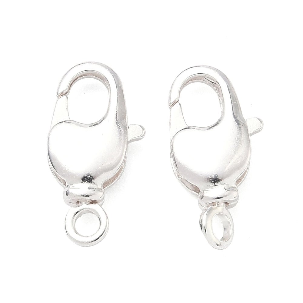 Karabiner-Verschluss – Langlebiges 925 Sterling Silber Beschichtetes Messing (17,5x9mm)