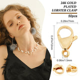 Karabinlås - 24K Forgyldt Stål (12mm, 50 stk i Æske) - Uniq Perler - 384847273