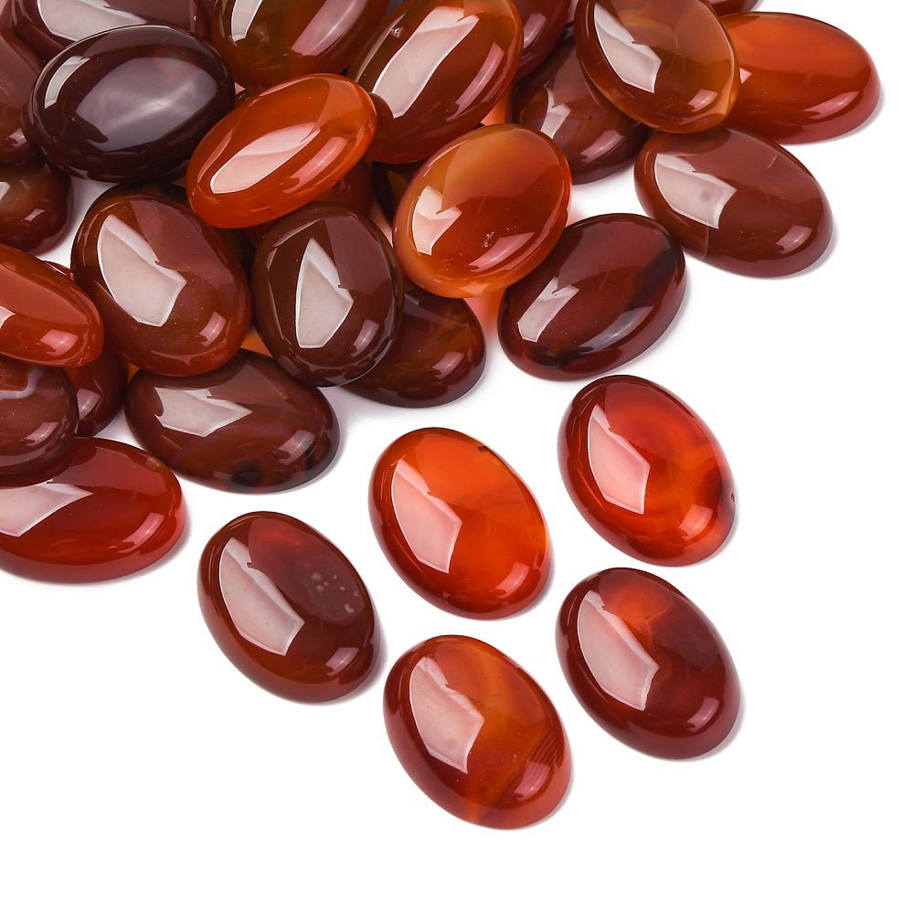 Karneol Cabochon – Oval (25x18mm) 1 stk - Uniq Perler - 