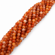 Karneol - Orange, Facetteret (8mm) - Uniq Perler - 112948
