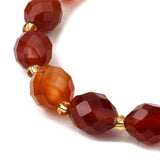 Karneol - Orange, Facetteret, Rice (8x10mm) - Uniq Perler - 795992