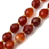 Karneol - Orange, Facetteret, Rice (8x10mm) - Uniq Perler - 795992