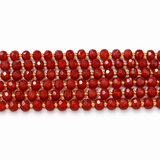 Karneol Perler – Facetteret Rondel, Grade A (8x6-6,5mm) - Uniq Perler - 125560
