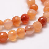 Karneol Sten - Orange, Facetteret (10mm) - Uniq Perler - 112946