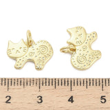 Katincl. øsken, Langtidsholdbar Forgyldning (11.5x15x1.5mm) - Uniq Perler - 