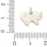 Katincl. øsken, Langtidsholdbar Platinfarve (11.5x15x1.5mm) - Uniq Perler - 