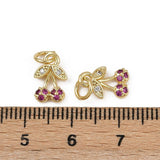 Kirsebær Vedhæng Med Zirkonia – Langtidsholdbar 18K Forgyldt Messing (11x7x2,5mm) - Uniq Perler - 118774