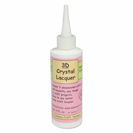 Klar Laklim/overfladebehandling med 3D Effekt – Transparent Smykkelim (118ml) - Uniq Perler - 121656