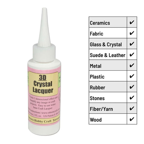 Klar Laklim/overfladebehandling med 3D Effekt – Transparent Smykkelim (59ml) - Uniq Perler - 121658