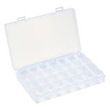 Klar Plastkasse Med 28 Bøtter (17,5x10x2,7 cm) - Uniq Perler - 112883