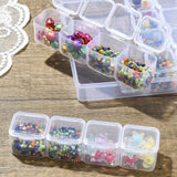 Klar Plastkasse Med 28 Bøtter (17,5x10x2,7 cm) - Uniq Perler - 112883