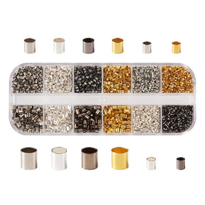 Quetschperlen - Sortierte Farben (1,5 - 3x1,5 - 3mm) 6600 Stk - Uniq Perler - 115285