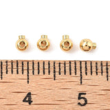 Klemmeperler – Runde, 18K Langtidsholdbar Forgyldt Messing (3x2,5x2mm) 6 stk. - Uniq Perler - 122958