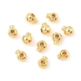 Klemmeperler – Runde, 18K Langtidsholdbar Forgyldt Messing (3x2,5x2mm) 6 stk. - Uniq Perler - 122958