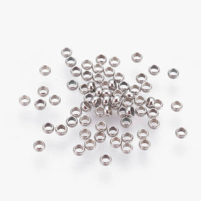 Crimp beads - Steel (1.9mm, approx. 500 pcs) - Uniq Perler - 350846