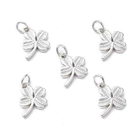 Kløver Charms, 12x10mm, 6 Stk - Uniq Perler - 0000014889356