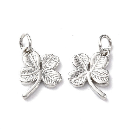 Kløver Charms, 12x10mm, 6 Stk - Uniq Perler - 0000014889356