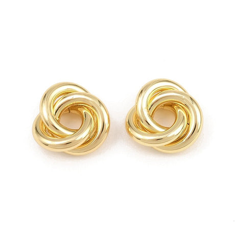 Knude Perler – 18K Langtidsholdbar Forgyldt Messing (12x12,5x5,5mm) - Uniq Perler - 123045