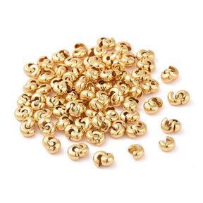 Knotenverstecker – Vergoldet Stahl (5x4,5x3mm) 20 Stk. - Uniq Perler - 112002