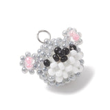 Koala Pendant – Glass Seed Beads Gray (20x14mm) - Uniq Perler - 