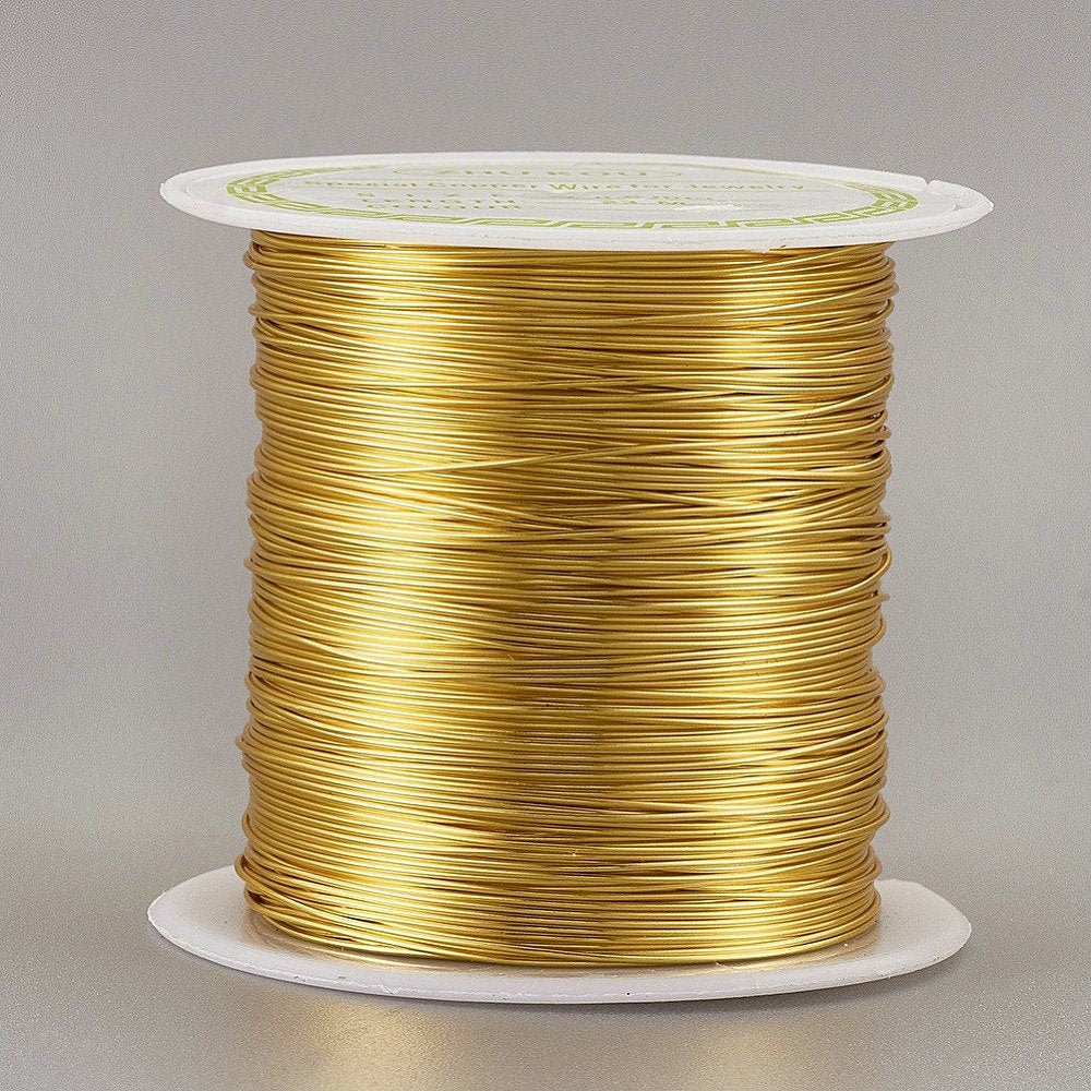 Kobber Wire – 18K Langtidsholdbar Forgyldt (0,6mm, 18 meter) - Uniq Perler - 122041