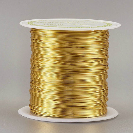 Kobber Wire – 18K Langtidsholdbar Forgyldt (0,6mm, 18 meter) - Uniq Perler - 122041
