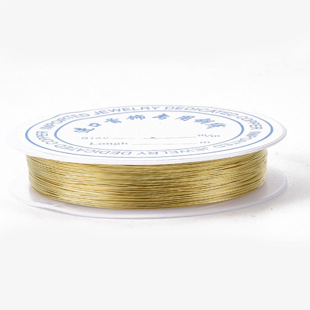 Kobber Wire – Forgyldt (0,5mm, 8 Meter) - Uniq Perler - 113404