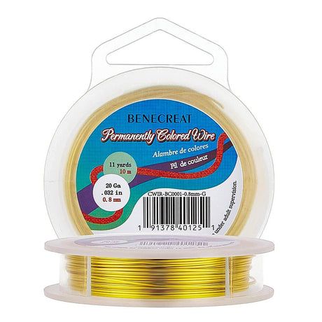Kobber Wire – Forgyldt (0,8mm, 1m) - Uniq Perler - 