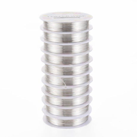 Kobber Wire – Forsølvet (0,4mm, 15m) - Uniq Perler - 0000001080