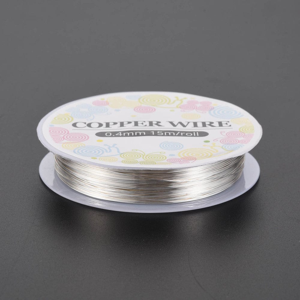 Kobber Wire – Forsølvet (0,4mm, 15m) - Uniq Perler - 0000001080