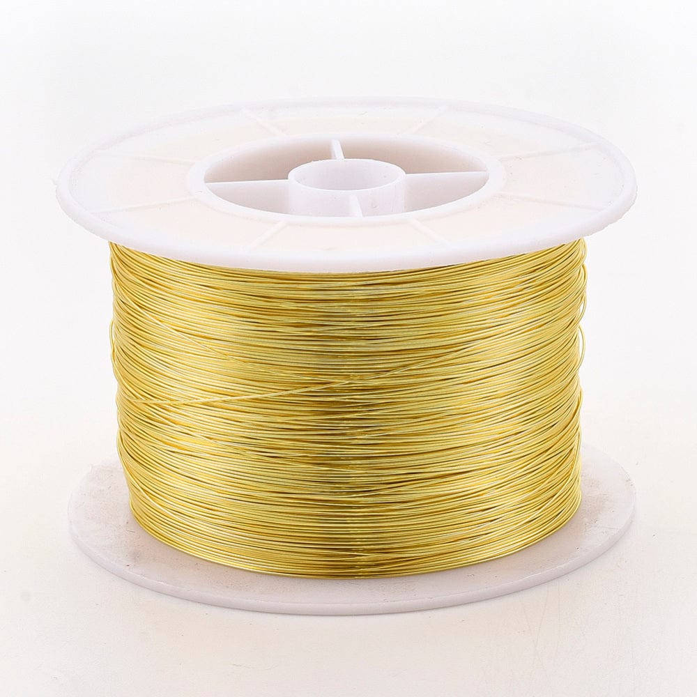 Kobber Wire – Langtidsholdbar Forgyldning (0,4mm), 450m - Uniq Perler - 113754