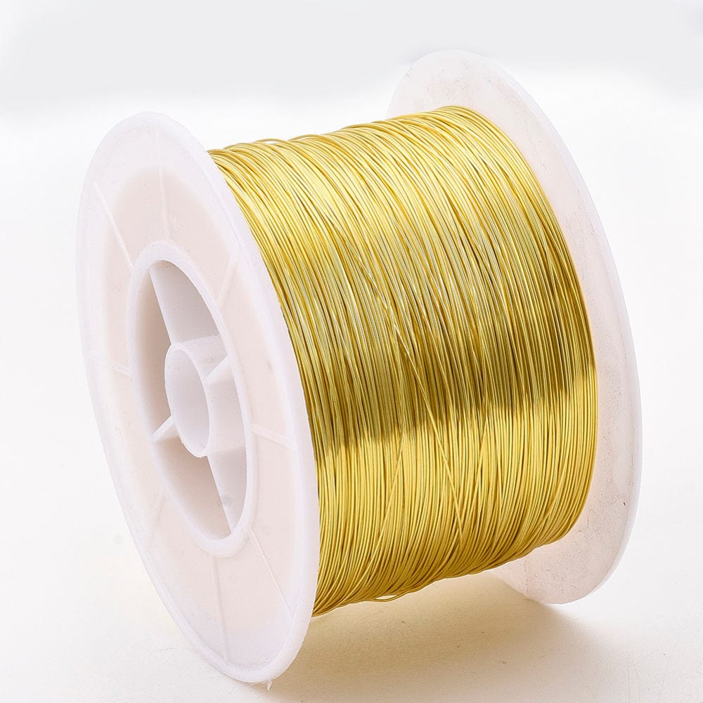 Kobber Wire – Langtidsholdbar Forgyldning (0,4mm), 450m - Uniq Perler - 113754