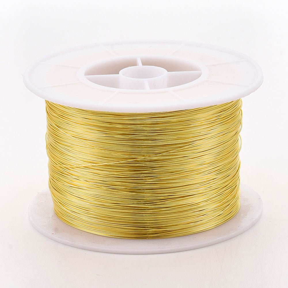 Kobber Wire – Langtidsholdbar Forgyldning (0,5mm), 300 meter - Uniq Perler - 122096