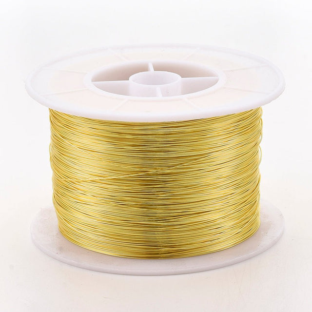Kobber Wire – Langtidsholdbar Forgyldning (0,5mm), 300 meter - Uniq Perler - 122096