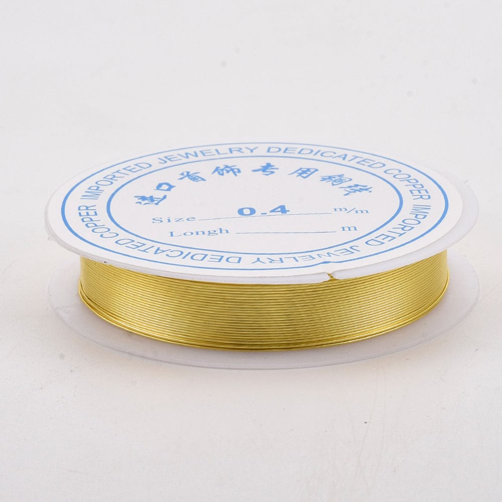Kobber Wire – Langtidsholdbar Forgyldt (0,2mm), 25m - Uniq Perler - 113907