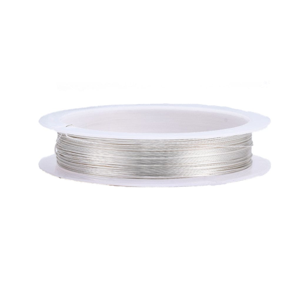 Kobber Wire – Langtidsholdbar Forsølvning (0,4mm), 10m - Uniq Perler - 113405