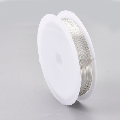 Kobber Wire – Langtidsholdbar Sølvbelagt (0,7mm, 3,1 meter) - Uniq Perler - 122336