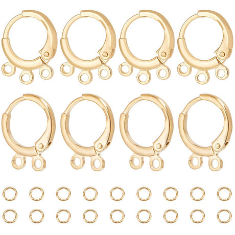 Komplet Leverback Creol Sæt - 18K Forgyldt (24 Dele) - Uniq Perler - 279851