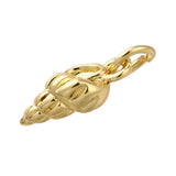 Konkylie Vedhæng, 18K Langtidsholdbar Forgyldt, (12x5mm) - Uniq Perler - 114566