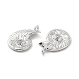 Konkylie Vedhæng, Platin Farvet, (11x17mm) - Uniq Perler - 111445