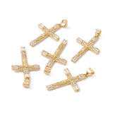 Kors Med Zirkonia Sten, 18K Forgyldt, 28x18 mm - Uniq Perler - 113756