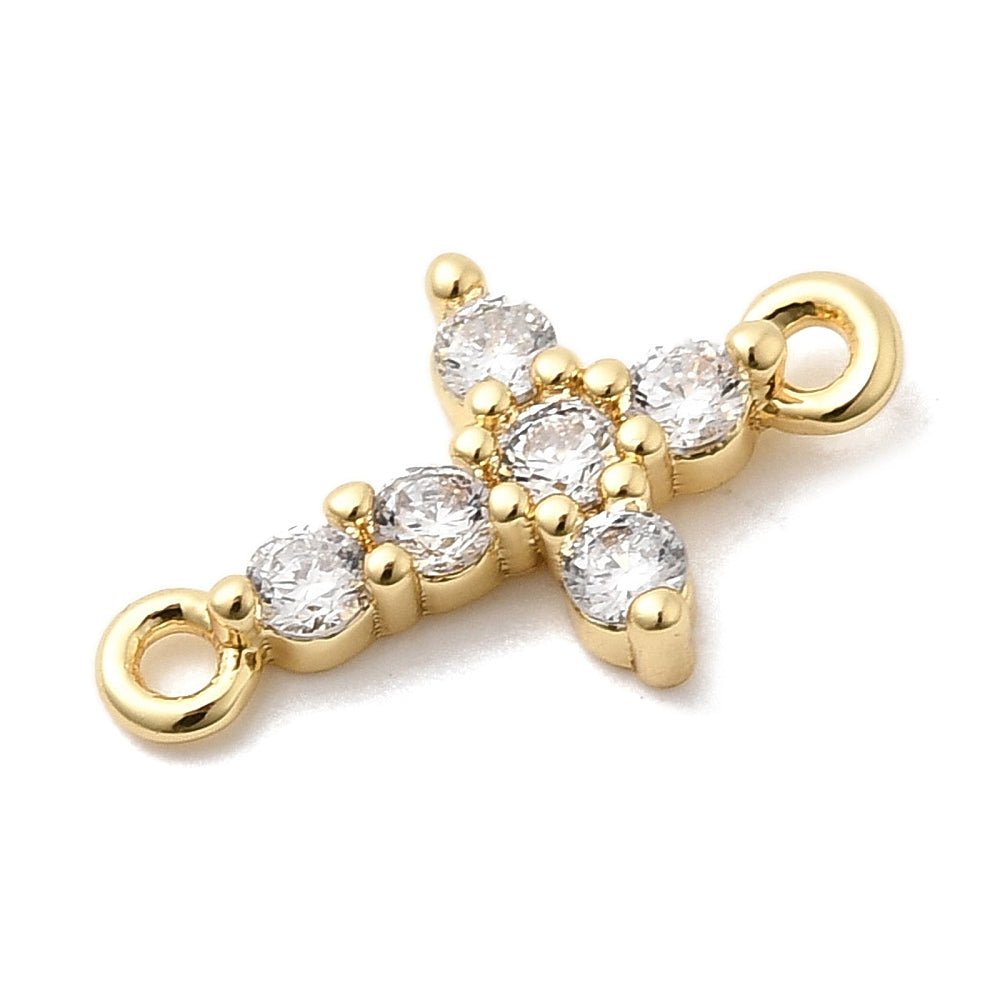 Kors Mellemled – Zirkonia 18K Forgyldt Langtidsholdbar (17mm) - Uniq Perler - 117691