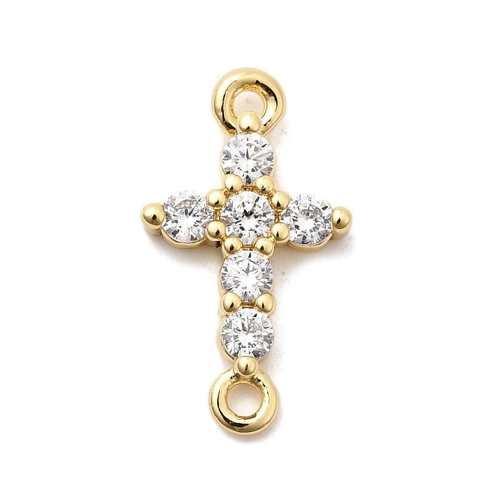 Kors Mellemled – Zirkonia 18K Forgyldt Langtidsholdbar (17mm) - Uniq Perler - 117691