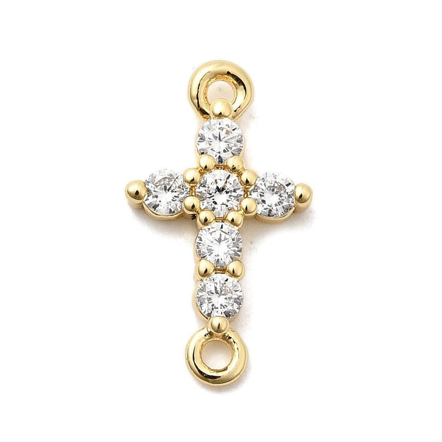 Kors Mellemled – Zirkonia 18K Forgyldt Langtidsholdbar (17mm) - Uniq Perler - 117691