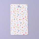 Kort Display Til Øreringe - Hvid, Blomstret (9x5cm), 100 stk - Uniq Perler - 115828