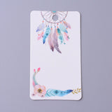 Kort Display Til Øreringe - Hvid, Mønstret (9x5cm) 100 stk - Uniq Perler - 115829