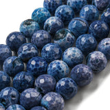 Krakeleret Fire Agat – Facetteret (12mm) - Uniq Perler - 112886