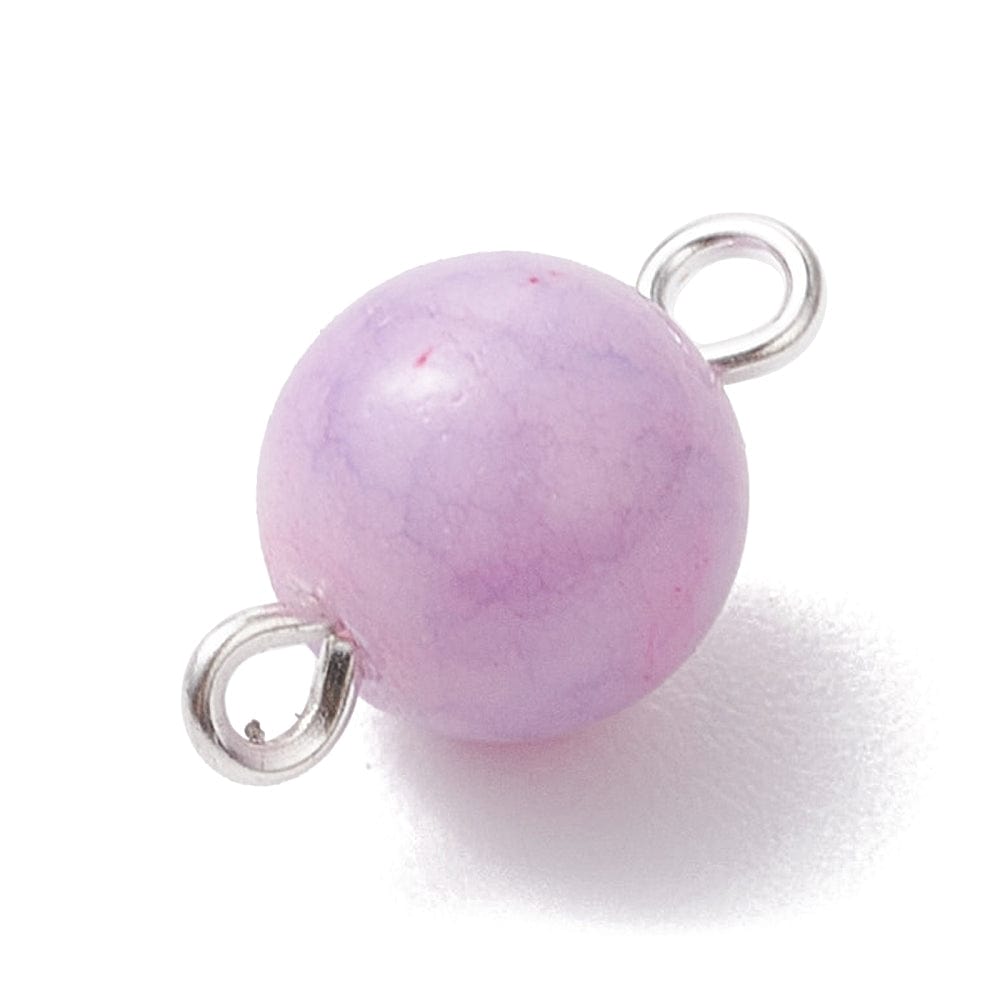 Krakeleret Glas Mellemled, Assorteret Farver, 14x8,5 mm, (25 Stk) - Uniq Perler - 113677