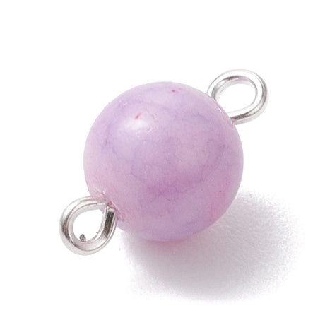 Krakeleret Glas Mellemled, Assorteret Farver, 14x8,5 mm, (25 Stk) - Uniq Perler - 113677